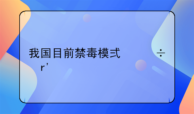 我国目前禁毒模式都有什么