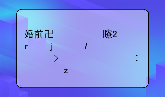 婚前协议书范本的重要性及其详尽解析