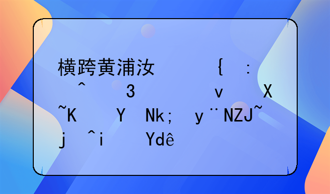 横跨黄浦江连接闵行浦江镇与吴泾的大桥是哪个